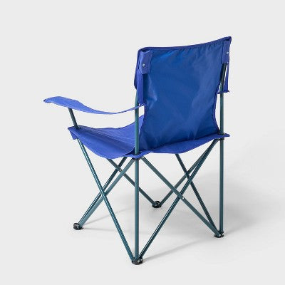 Basic Folding Outdoor Portable Camping Chair Blue - All In Motion (LOCAL PICKUP ONLY)