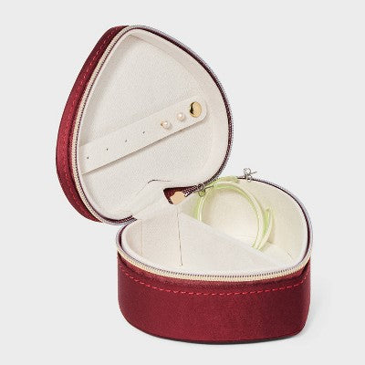 Heart Travel Jewelry Organizer - A New Day Maroon: Polyester Storage Box, Adult Use
