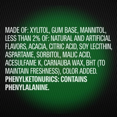 5 Gum Spearmint Rain Sugar Free Chewing Gum - 15ct