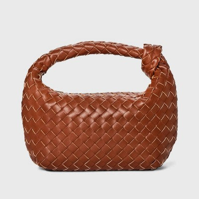 Mini Woven Handbag Clutch - A New Day Brown