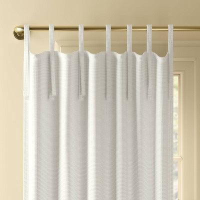 50"x63" Blackout Aruba Tie-Top Curtain Panel Sour Cream - Threshold