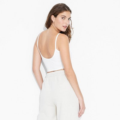 Women's Scoop Back Cami - Wild Fable White L
