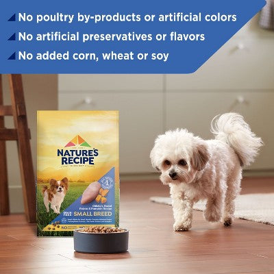 Nature's Recipe Grain Free Chicken, Sweet Potato & Pumpkin Recipe Small Breed Adult Dry Dog Food - 4lbs