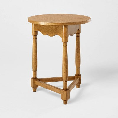 Scalloped Side Table Light Oak - Threshold designed with Studio McGee Assembly Required (LOCAL PICKUP ONLY)