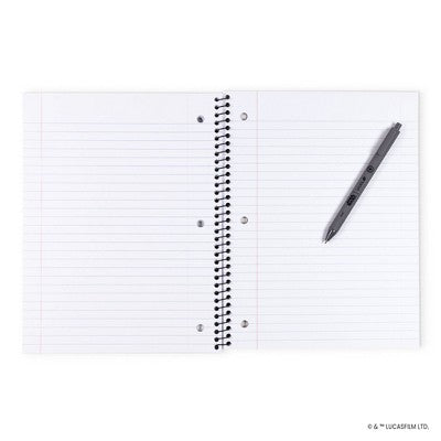 Yoobi Star Wars 1 Subject Notebooks 8"x10.5" Wide Ruled with Pen Darth Vader, School Supplies