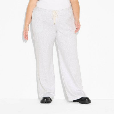 Women's Mid-Rise Knit Sweatpants - Wild Fable Heather Gray XXL