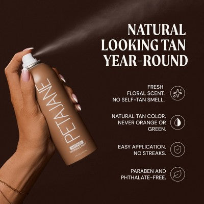 Peta Jane Beauty Self-Tanning Face and Body Mist - Streak-Free Sunless Spray Tan, Natural Color, Quick Drying, Vegan - 7 fl oz - Beauty Studio