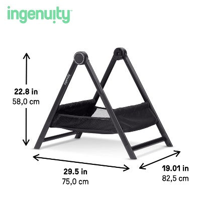 Ingenuity 3DSuite DualDock Carry Cot Stand, Folding Bassinet Stand with Storage - Black (LOCAL PICKUP ONLY)