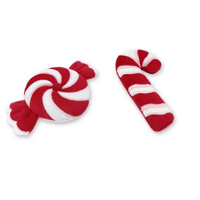 2pk Christmas Mini Pillows Candy Cane + Peppermint - Bullseye's Playground