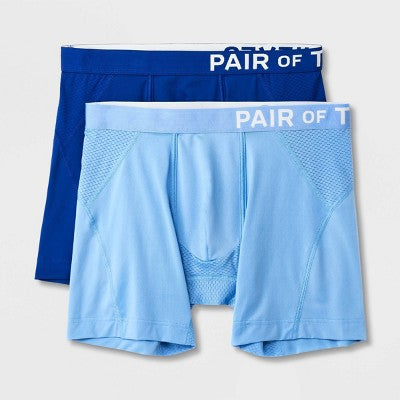 Pair of Thieves Men's SuperCool Boxer Briefs 2pk - Navy Blue M