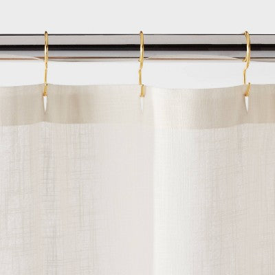 13pc Coastal Abstract Shower Curtain Set Cream/Red - Threshold