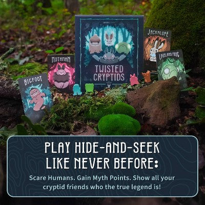TeeTurtle Twisted Cryptids Board Game: Creative Thinking, 30-60 Min Play, 2-4 Players, Includes Cards & Tokens