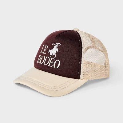 Le Rodeo Western Trucker Hat - Wild Fable Brown/Cream