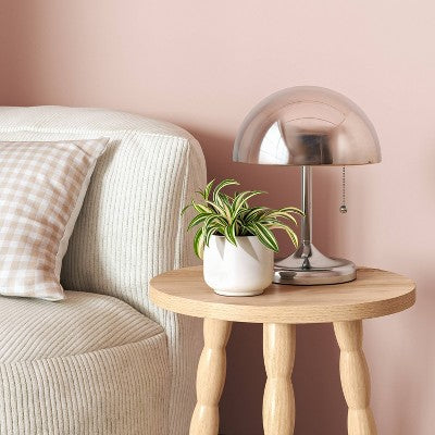 Trend Metal Shade with Chrome Base Table Lamp Silver - Room Essentials