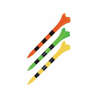 Pride Golf Tee Performance 3.25'' Fruit Mix Black Stripes Plastic Tee 30 Count: Durable Golf Accessory