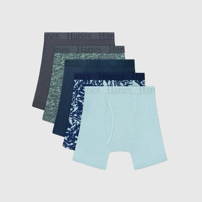 Hanes Boys' 5pk Super Soft Boxer Briefs - M