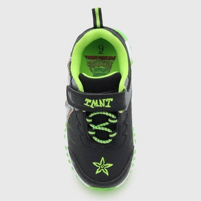 Teenage Mutant Ninja Turtles Toddler Boys' Light-Up Sneakers Black/Green 8T