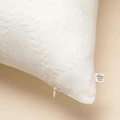 26"x26" Trellis Pattern Euro Bed Pillow Cream - Hearth & Hand with Magnolia (LOCAL PICKUP ONLY)