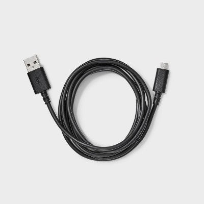 5' USB-A to Micro-USB Cable - dealworthy Black: Male-to-Male Connection, 5ft Length, 0.1lb Weight