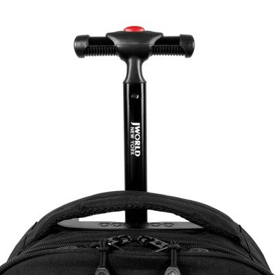 J World Duo 18" Rolling Backpack and Lunch Bag - Black