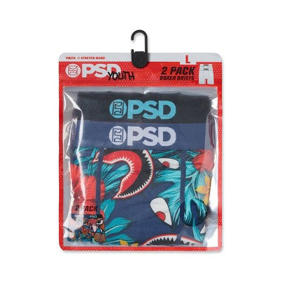 PSD Boys' 2pk Warface Wild Boxer Briefs Underwear - Blue/Red L