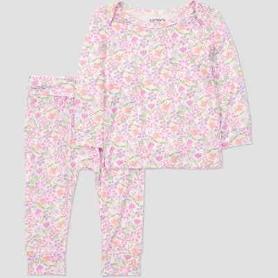 Carter's Just One You Baby Girls' 2pc Comfy Soft Floral Set 6M