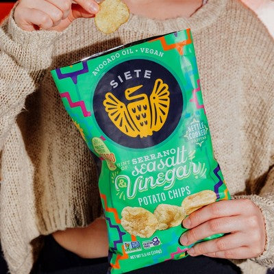 Siete Sea Salt Vin Kettle Chips - 5.5oz