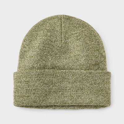 Men's Knit Cuffed Beanie - Goodfellow & Co Olive Green