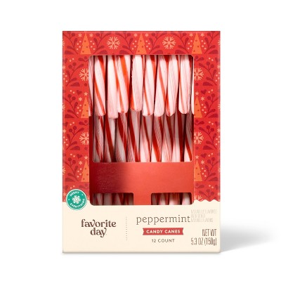 Christmas Peppermint Red & White Candy Canes - 5.3oz/12ct - Favorite Day