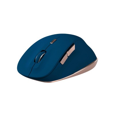 North Wireless Ergonomic 6 Button Mouse - Navy: Rechargeable, Radio Frequency, Business Use