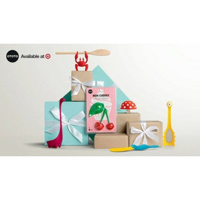 Ototo XL Fungilicious Kitchen Funnel: Collapsible BPA-Free Silicone, Dishwasher-Safe, Red & White