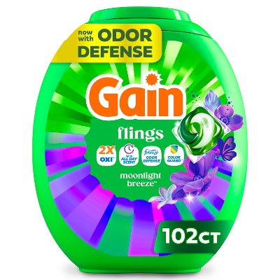 Gain Flings Moonlight Breeze Laundry Detergents - 102ct