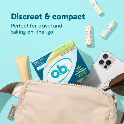 o.b. Original Tampons - Applicator-Free - Unscented - Super Plus - 40ct