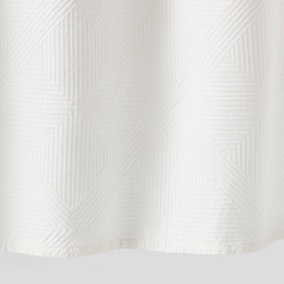 Luxe Lattice Matlesse Shower Curtain Cream - Threshold
