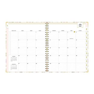 Day Designer Weekly/Monthly Wirebound Teacher Lesson Planner Clipboard 8.5"x11" Hardcover Butterfly Garden