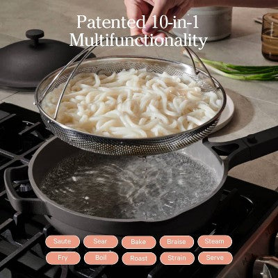 Our Place 2.6qt 10.5" Ceramic Nonstick Always Pan 2.0 - Char: Nonstick Cookware, Induction Safe, Includes Lid & Spatula
