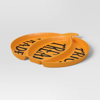 Halloween Candy Storage Vessel Pumpkin Plate - Hyde and EEK! Boutique
