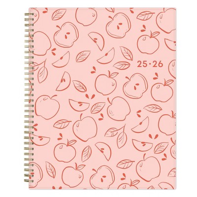Blue Sky Weekly/Monthly Wirebound Teacher Lesson Planner 8.5"x1" Printed Apple Sketch