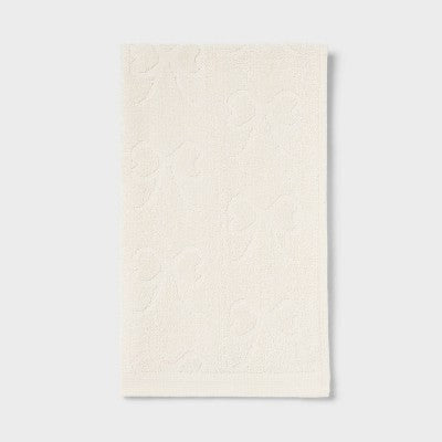 6pc Everyday Bow Dorm Towel Set Ivory - Room Essentials
