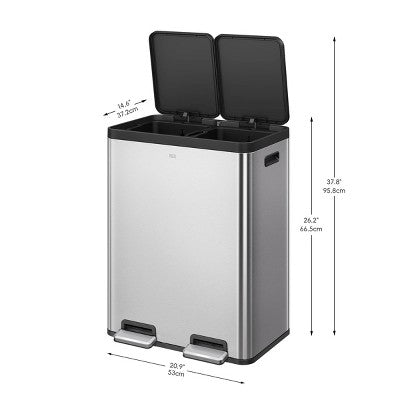 EKO 30L+30L Essential Plus Recycler Step Trash Can (LOCAL PICKUP ONLY)