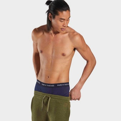 Pair of Thieves Men's Super Soft Camo Trunks 2pk - Blue/Yellow S
