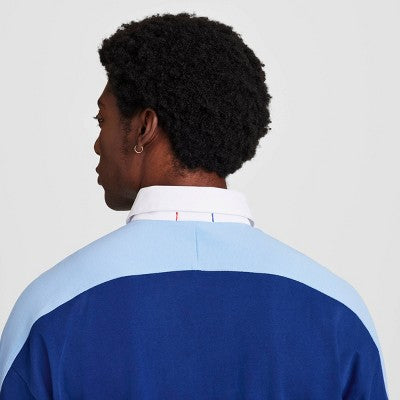 Champion Men's Classic Long Sleeve Rugby Shirt - Blue Depths XL