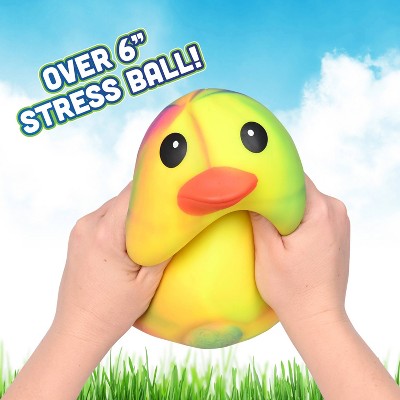 Sunny Days Jumbo Squeezy Ducks - Tie Dye Yellow