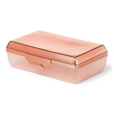 Hard Case Pencil Box Rose Gold - up&up: Polyethylene Clasp Closure, School Pencil Case, 8.66" x 5.66" x 2.36"