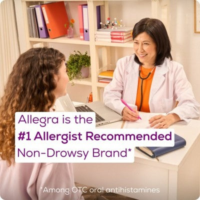 Allegra 24 Hour Allergy Relief Medicine Tablets - Fexofenadine Hydrochloride - 5ct
