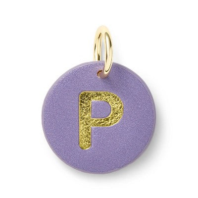 "P" Initial Collar Tag - Purple - The Cuddle Collab
