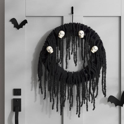 16" Basic Artificial Wreath Black - Hyde and EEK! Boutique
