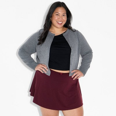 Women's Seamless Mini Skort - Wild Fable Burgundy XXL