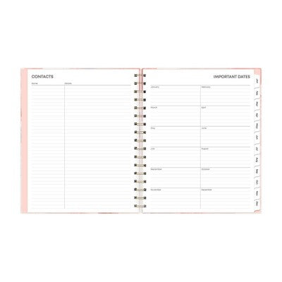 BlueSky 2025 Weekly/Monthly Planner 9.25"x7.87" Wirebound Saphne
