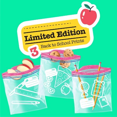 Ziploc Quart Food Storage Bags - 48 ct - Target Exclusive Back to School Designs